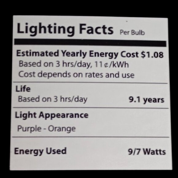 Halloween 4 Pack A19 LED 2 Purple Light Bulbs LED 2 Orange Light Bulbs TESTED - Picture 6 of 8